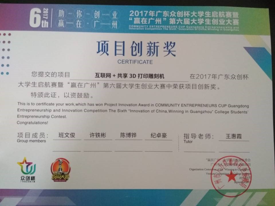 学生荣誉-创业大赛获奖